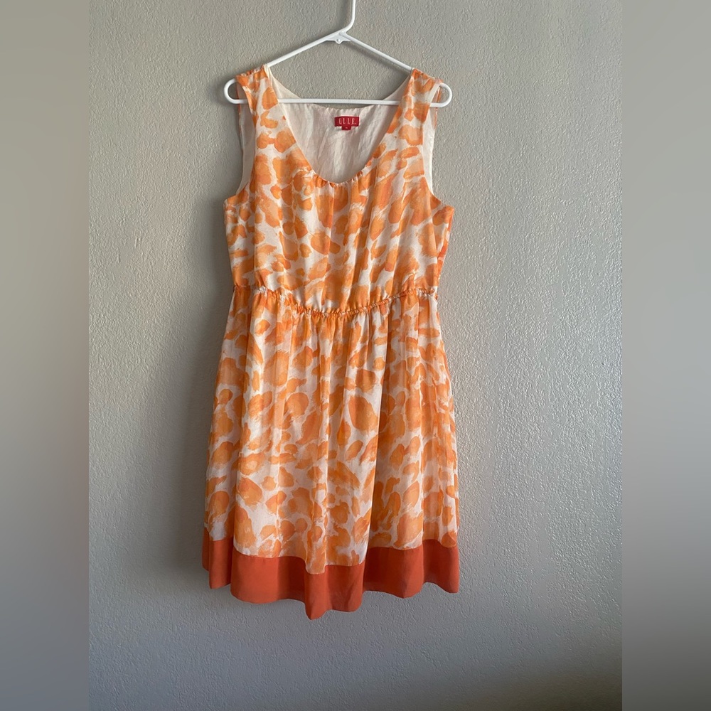 Elle sleeveless orange dress